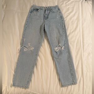 Light Blue Straight Leg Jeans